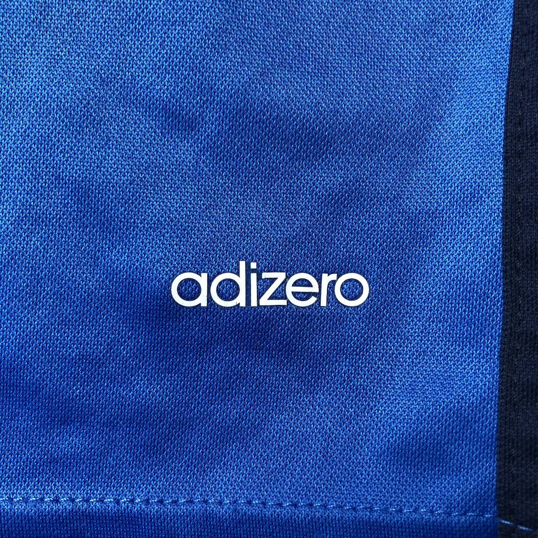 Adidas CLIMA COOL adizero V-neck soccer uniform game shirt, men's size M. polyester blue type Vintage Second Hand