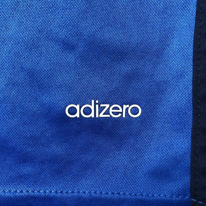Adidas CLIMA COOL adizero V-neck soccer uniform game shirt, men's size M. polyester blue type Vintage Second Hand
