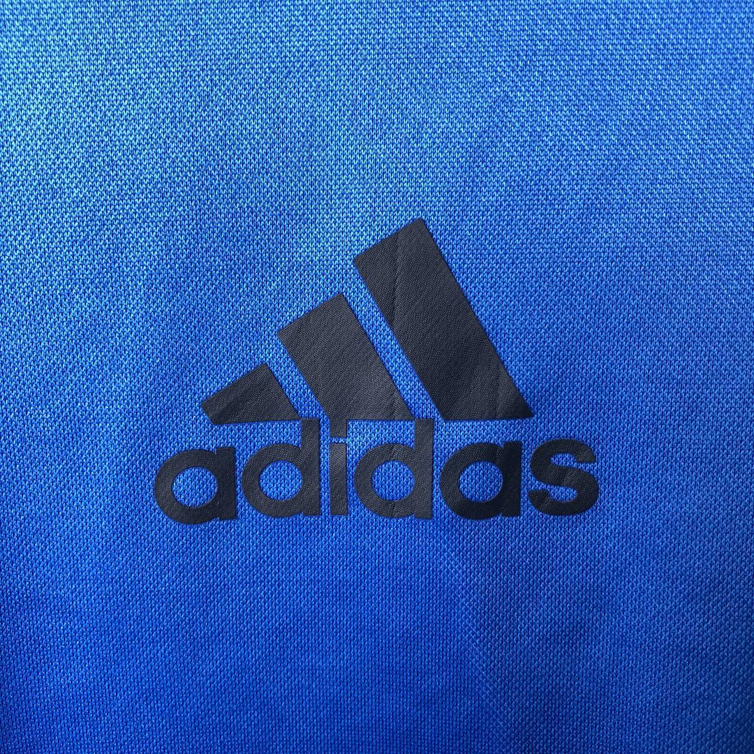 Adidas CLIMA COOL adizero V-neck soccer uniform game shirt, men's size M. polyester blue type Vintage Second Hand