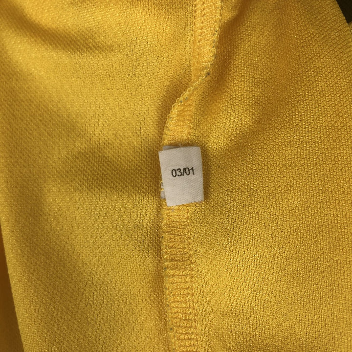 2000'S Adidas CLIMA COOL V-neck soccer jersey game shirt, men's size XL (approx.) polyester yellow type Vintage Second Hand