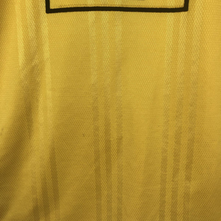 2000'S Adidas CLIMA COOL V-neck soccer jersey game shirt, men's size XL (approx.) polyester yellow type Vintage Second Hand