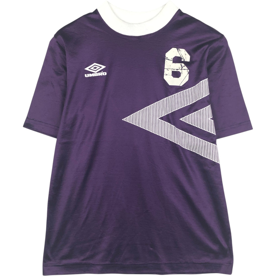 90'S Umbro Mock Neck Soccer Uniform Game Shirt, Made in USA, Men's Size M (Equivalent), Vintage polyester purple type Vintage Second Hand