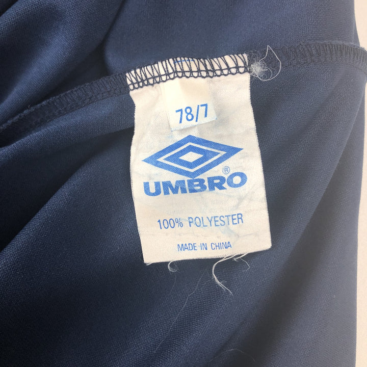 90'S Umbro Mock Neck Soccer Jersey Game Shirt (Men's Size L) Vintage polyester navy blue type Vintage Second Hand