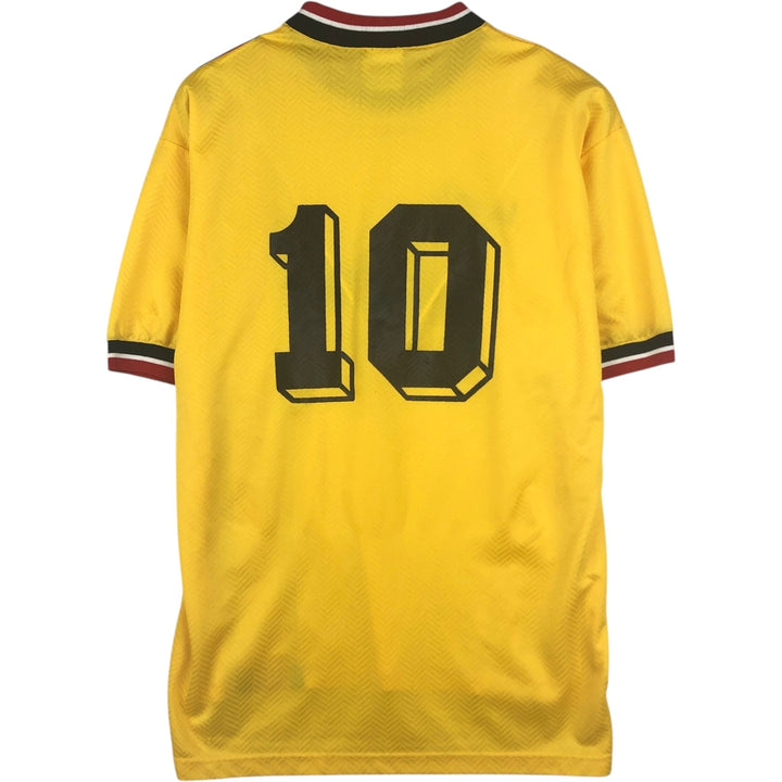90'S Umbro Herringbone Mock Neck Soccer Uniform Game Shirt, Men's Size M (Equivalent), Vintage polyester yellow type Vintage Second Hand