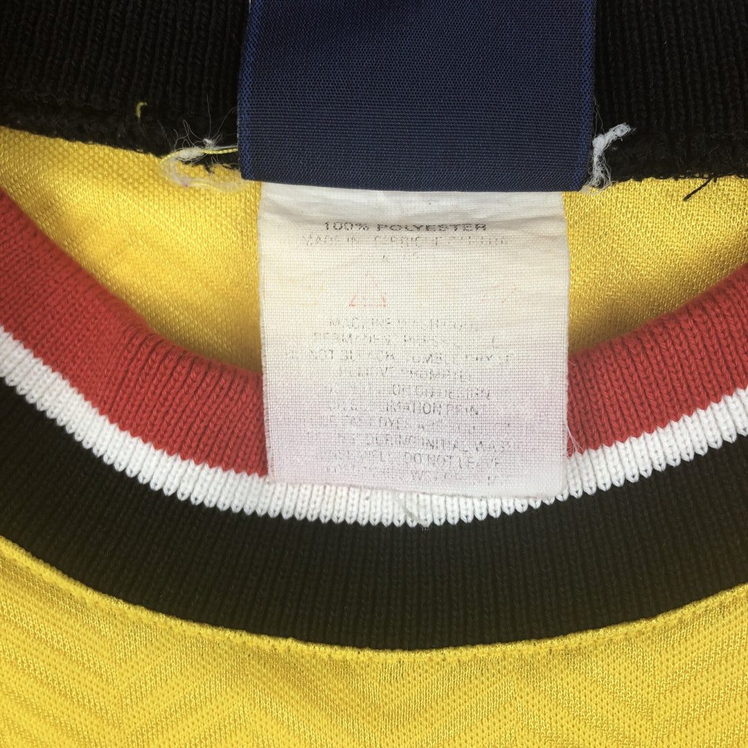 90'S Umbro Herringbone Mock Neck Soccer Uniform Game Shirt, Men's Size M (Equivalent), Vintage polyester yellow type Vintage Second Hand