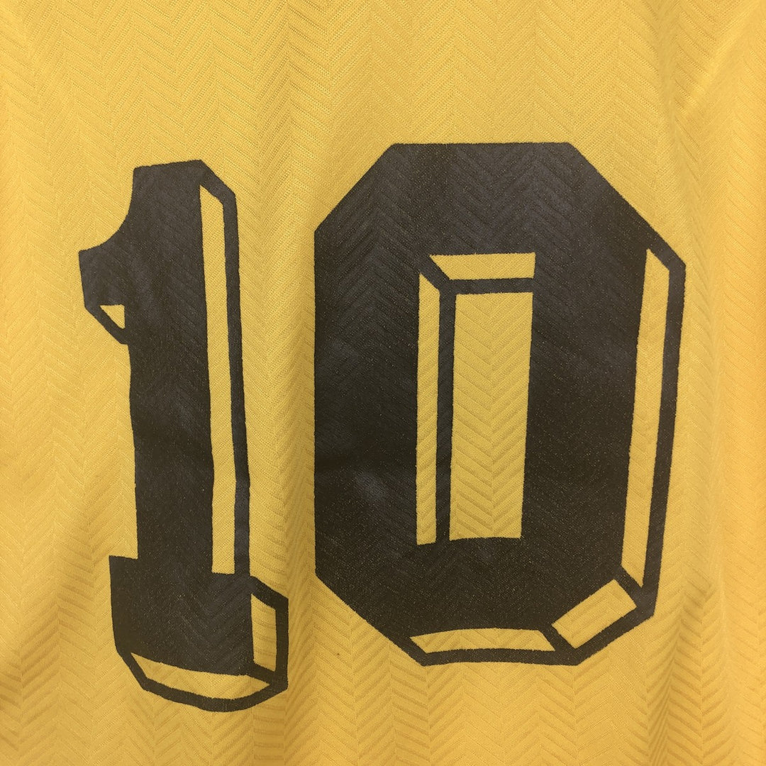 90'S Umbro Herringbone Mock Neck Soccer Uniform Game Shirt, Men's Size M (Equivalent), Vintage polyester yellow type Vintage Second Hand