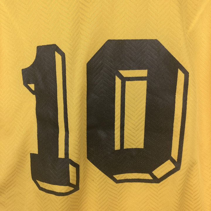 90'S Umbro Herringbone Mock Neck Soccer Uniform Game Shirt, Men's Size M (Equivalent), Vintage polyester yellow type Vintage Second Hand
