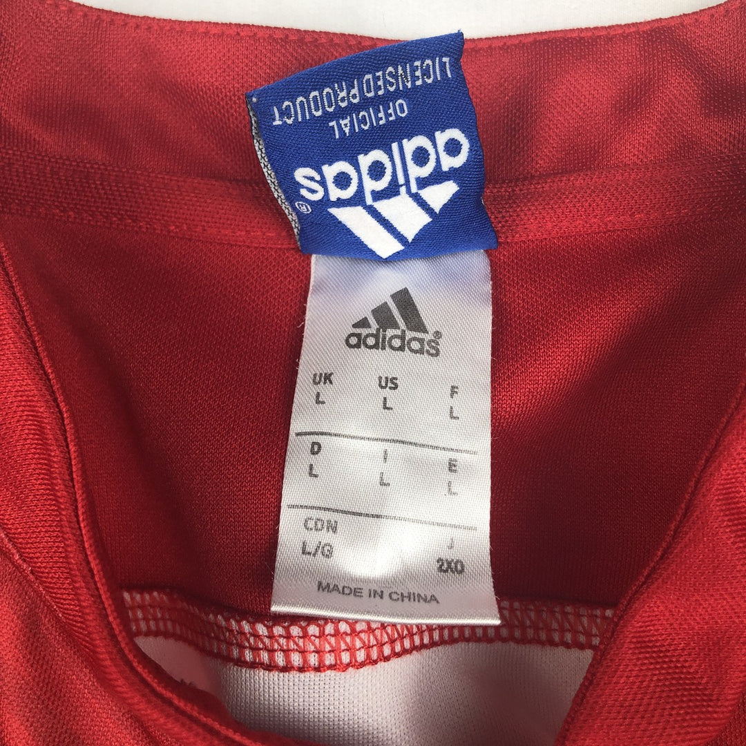 Adidas Henley neck rugby France national team game shirt, men's size L (approx.) unclear red type Vintage Second Hand