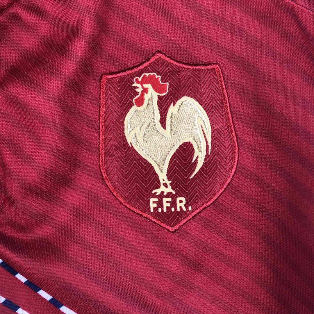 Adidas Henley neck rugby France national team game shirt, men's size L (approx.) unclear red type Vintage Second Hand