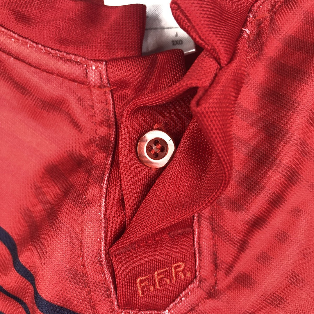 Adidas Henley neck rugby France national team game shirt, men's size L (approx.) unclear red type Vintage Second Hand