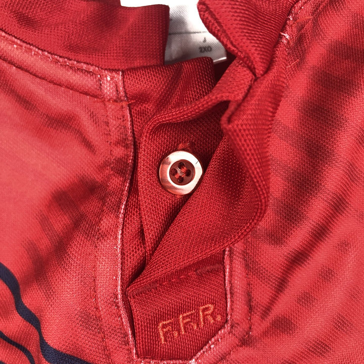 Adidas Henley neck rugby France national team game shirt, men's size L (approx.) unclear red type Vintage Second Hand