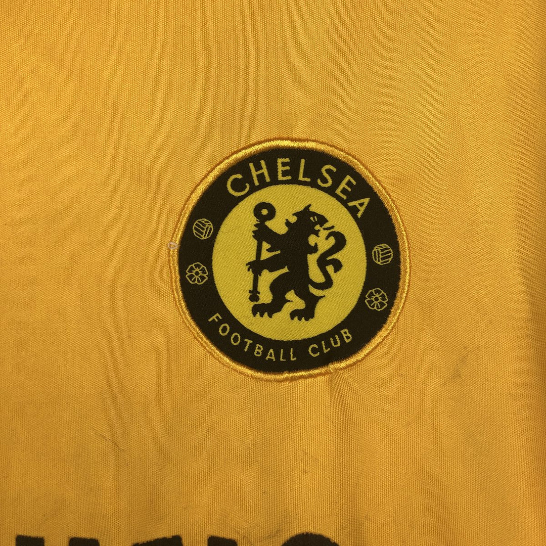 Adidas Premier League Chelsea FC soccer jersey game shirt, men's size S (approx.) polyester yellow type Vintage Second Hand