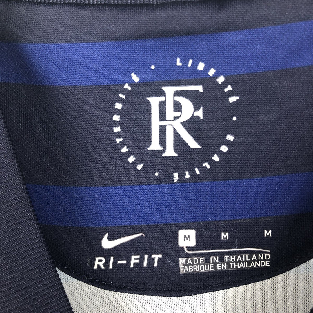 Nike DRI-FIT France National Team Border Pattern Soccer Jersey Game Shirt Men's Size M unclear navy blue type Vintage Second Hand