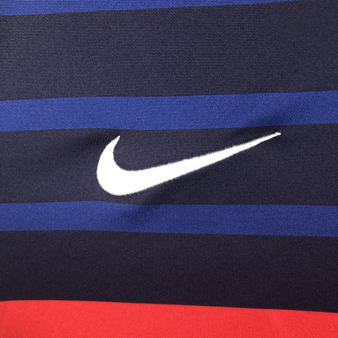 Nike DRI-FIT France National Team Border Pattern Soccer Jersey Game Shirt Men's Size M unclear navy blue type Vintage Second Hand