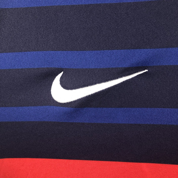 Nike DRI-FIT France National Team Border Pattern Soccer Jersey Game Shirt Men's Size M unclear navy blue type Vintage Second Hand