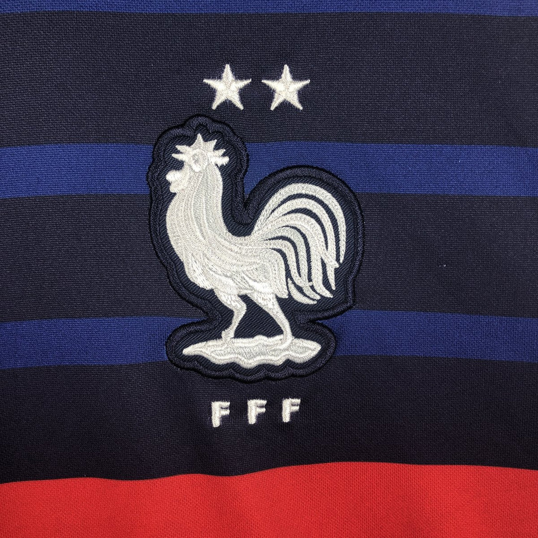 Nike DRI-FIT France National Team Border Pattern Soccer Jersey Game Shirt Men's Size M unclear navy blue type Vintage Second Hand