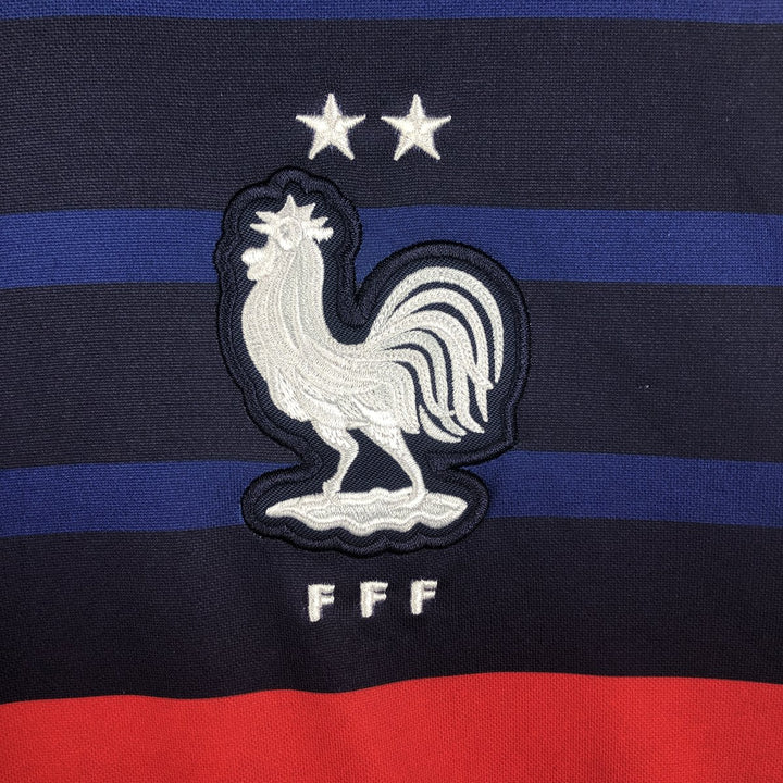 Nike DRI-FIT France National Team Border Pattern Soccer Jersey Game Shirt Men's Size M unclear navy blue type Vintage Second Hand