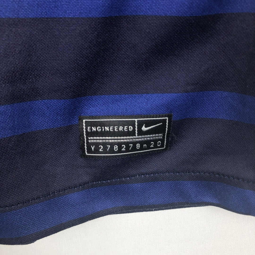 Nike DRI-FIT France National Team Border Pattern Soccer Jersey Game Shirt Men's Size M unclear navy blue type Vintage Second Hand