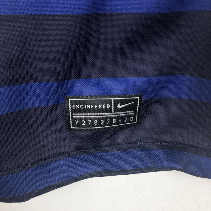 Nike DRI-FIT France National Team Border Pattern Soccer Jersey Game Shirt Men's Size M unclear navy blue type Vintage Second Hand