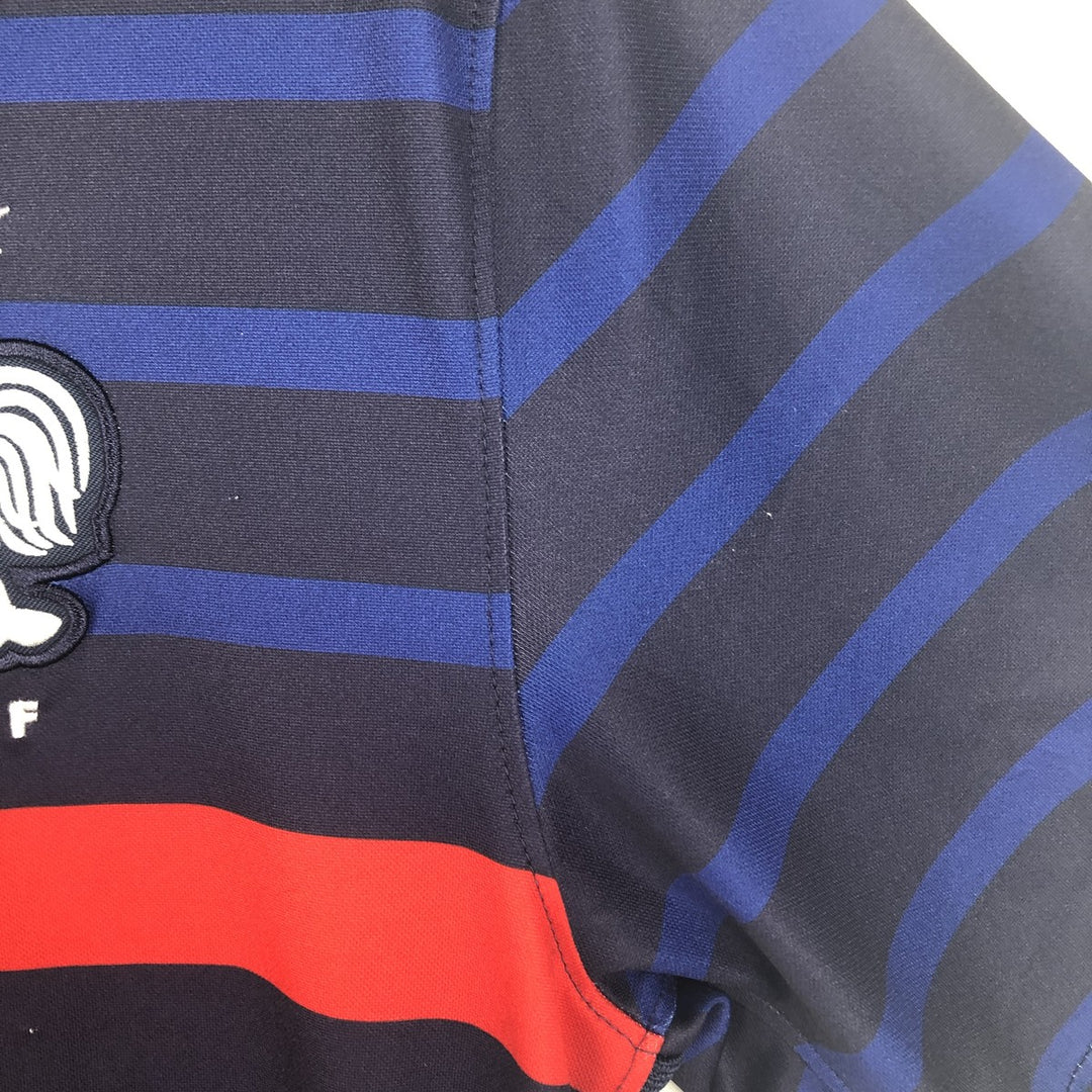Nike DRI-FIT France National Team Border Pattern Soccer Jersey Game Shirt Men's Size M unclear navy blue type Vintage Second Hand