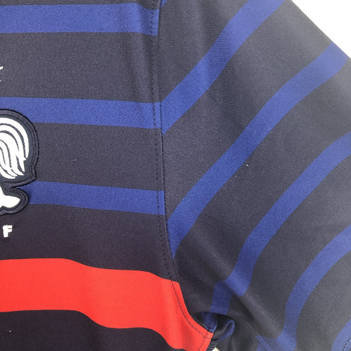 Nike DRI-FIT France National Team Border Pattern Soccer Jersey Game Shirt Men's Size M unclear navy blue type Vintage Second Hand