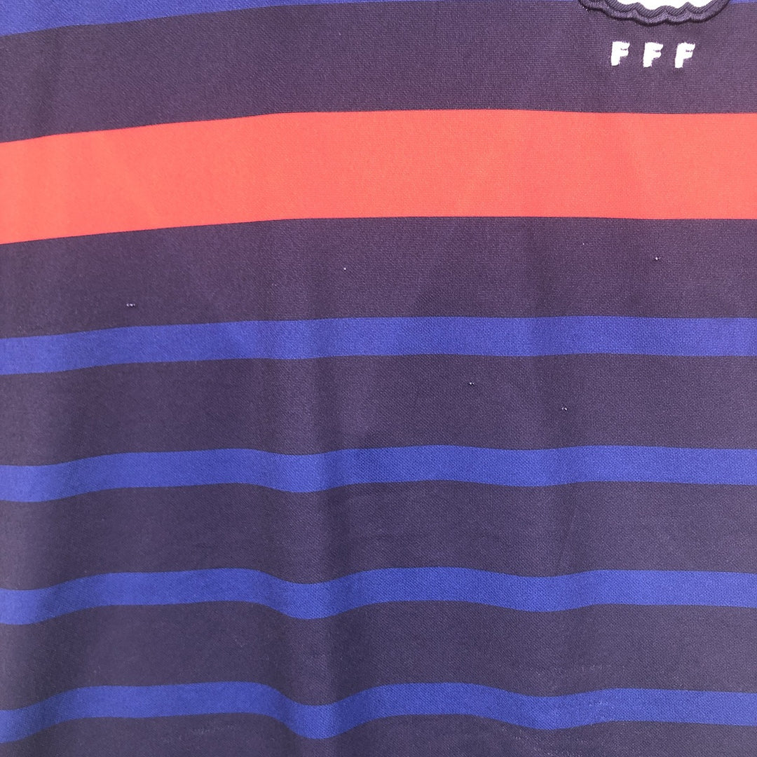 Nike DRI-FIT France National Team Border Pattern Soccer Jersey Game Shirt Men's Size M unclear navy blue type Vintage Second Hand