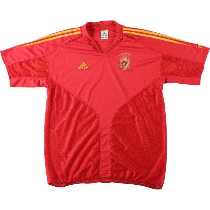 Adidas Spain National Team V-Neck Mesh Soccer Jersey Game Shirt, Men's Size XL unclear red type Vintage Second Hand