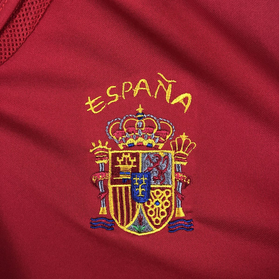 Adidas Spain National Team V-Neck Mesh Soccer Jersey Game Shirt, Men's Size XL unclear red type Vintage Second Hand