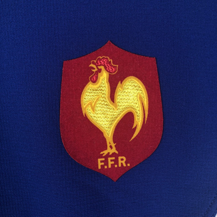 Nike DRI-FIT France National Team High-Neck Ripstop Rugby Game Shirt, Men's Size XL polyester Navy blue Vintage Second Hand
