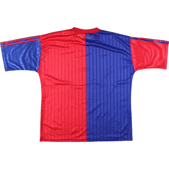 90s-00'S Adidas Bundesliga Bayern Munich Stripe Pattern Two-Tone Soccer Uniform Game Shirt polyester red type Vintage Second Hand