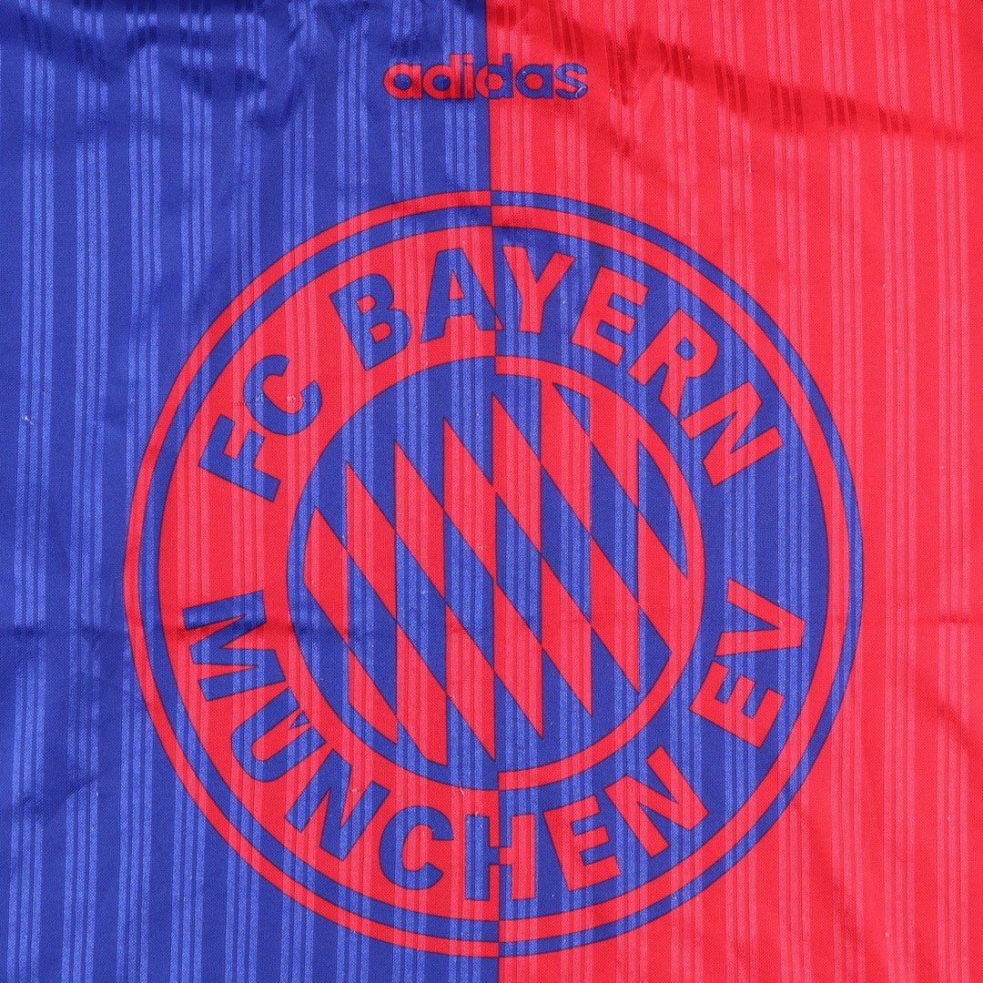 90s-00'S Adidas Bundesliga Bayern Munich Stripe Pattern Two-Tone Soccer Uniform Game Shirt polyester red type Vintage Second Hand