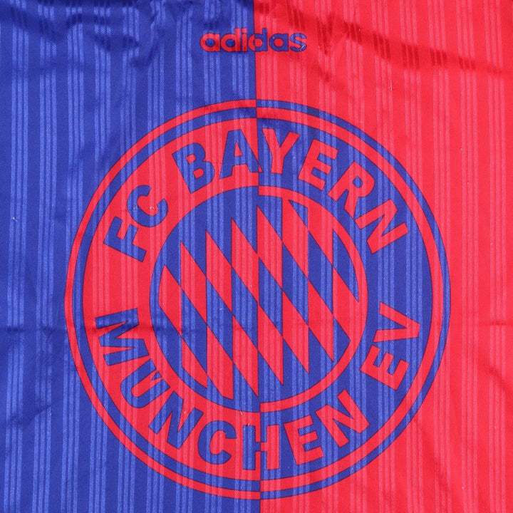 90s-00'S Adidas Bundesliga Bayern Munich Stripe Pattern Two-Tone Soccer Uniform Game Shirt polyester red type Vintage Second Hand