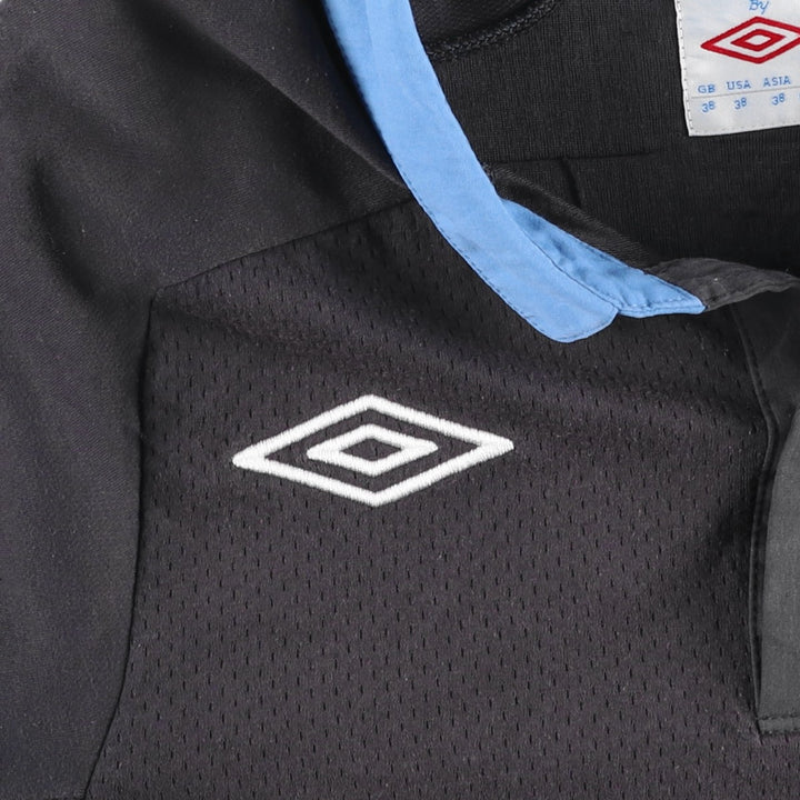 Umbro England National Team Open Collar Soccer Jersey Game Shirt (Men's Size S) polyester black type Vintage Second Hand