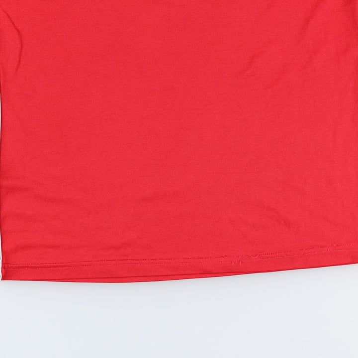 80s-90'S Adidas V-neck collared long-sleeved soccer jersey game shirt, men's size L equivalent, vintage. polyester red type Vintage Second Hand