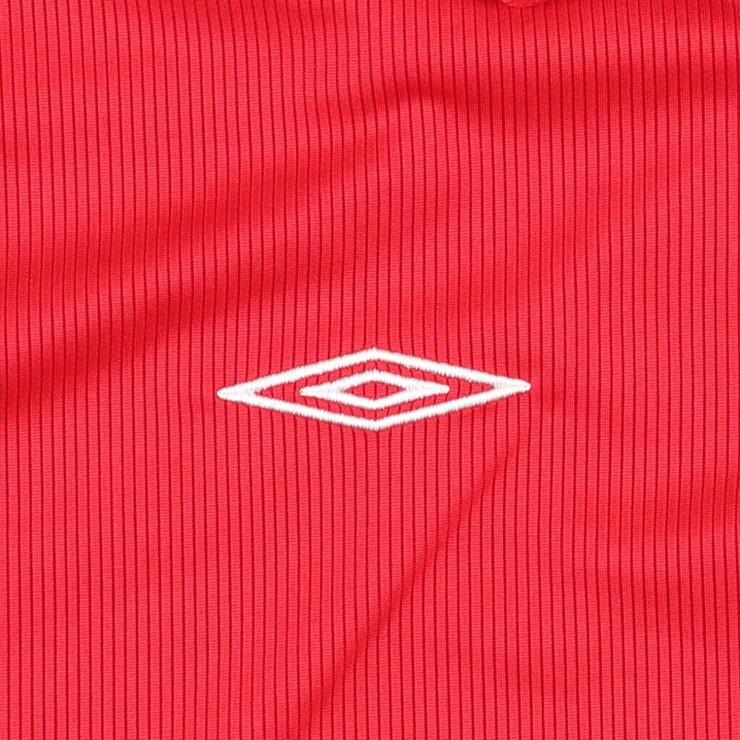 Umbro England National Team Collared Half-Zip Soccer Jersey Game Shirt Men's Size L polyester red type Vintage Second Hand