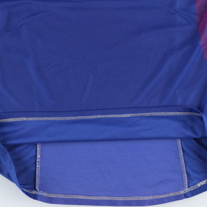 90s-00'S Adidas France National Team Tricolor Mesh V-Neck Soccer Jersey Game Shirt unclear Navy blue Vintage Second Hand