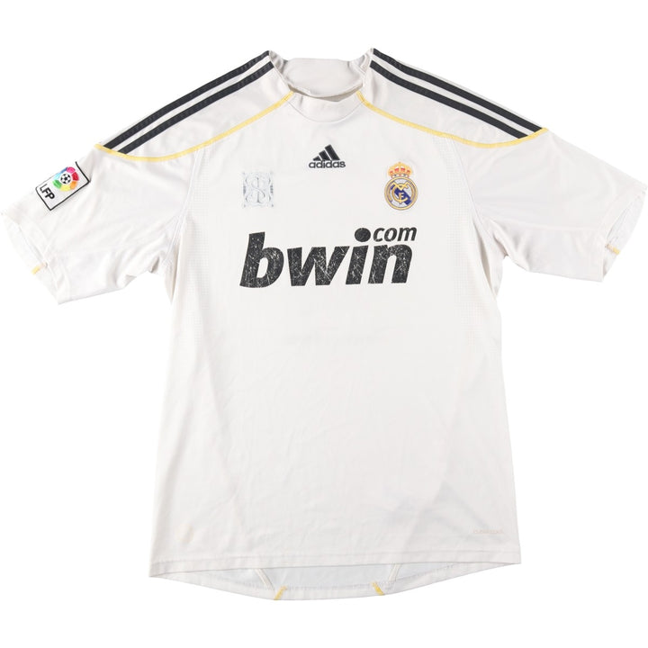 00'S Adidas LA LIGA REAL MADRID Soccer Jersey Game Shirt Men's L Size polyester white type Vintage Second Hand