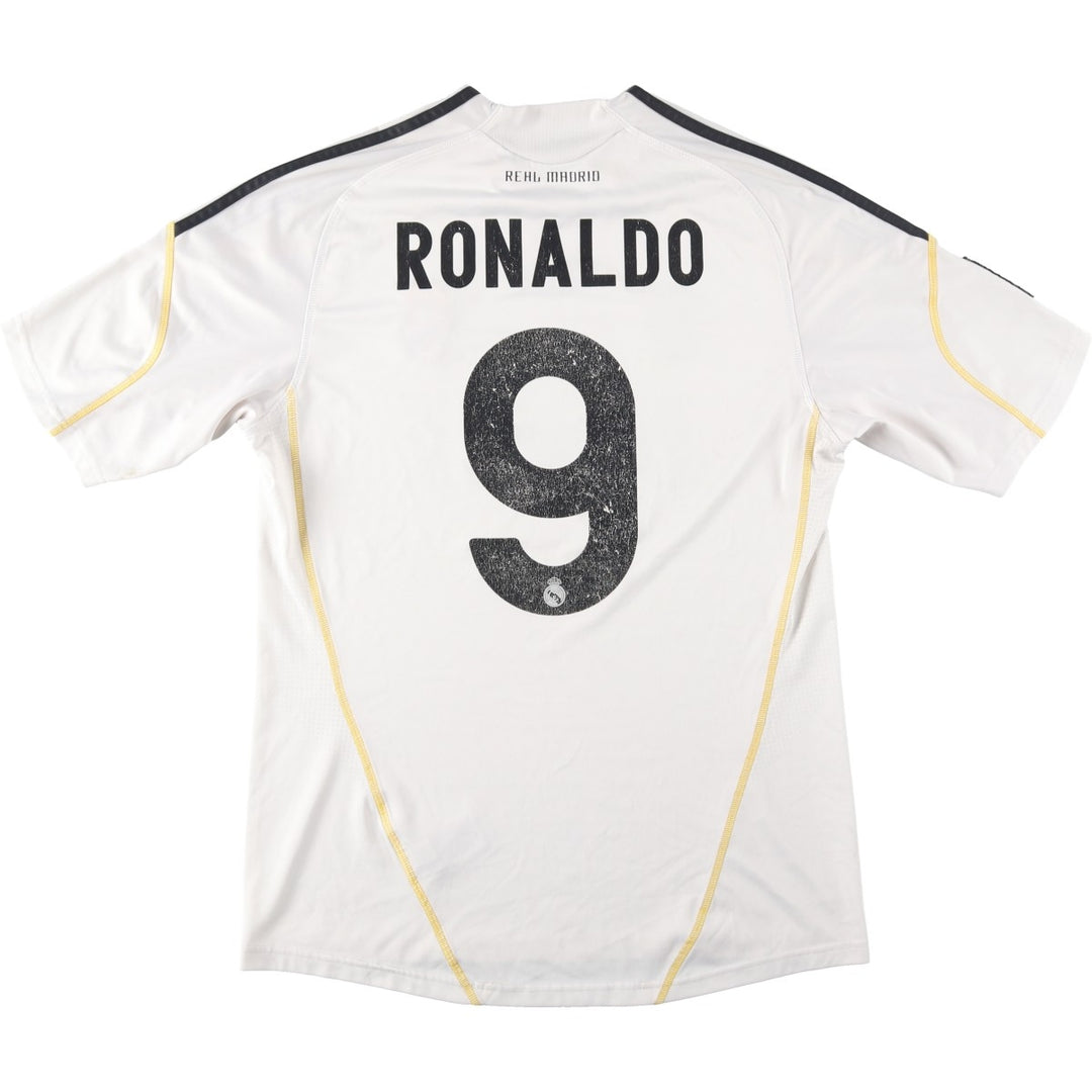 00'S Adidas LA LIGA REAL MADRID Soccer Jersey Game Shirt Men's L Size polyester white type Vintage Second Hand