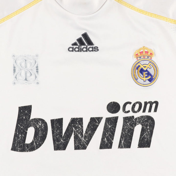 00'S Adidas LA LIGA REAL MADRID Soccer Jersey Game Shirt Men's L Size polyester white type Vintage Second Hand