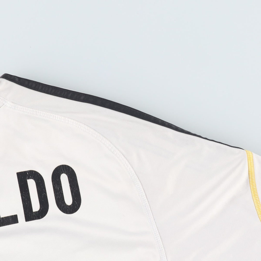 00'S Adidas LA LIGA REAL MADRID Soccer Jersey Game Shirt Men's L Size polyester white type Vintage Second Hand