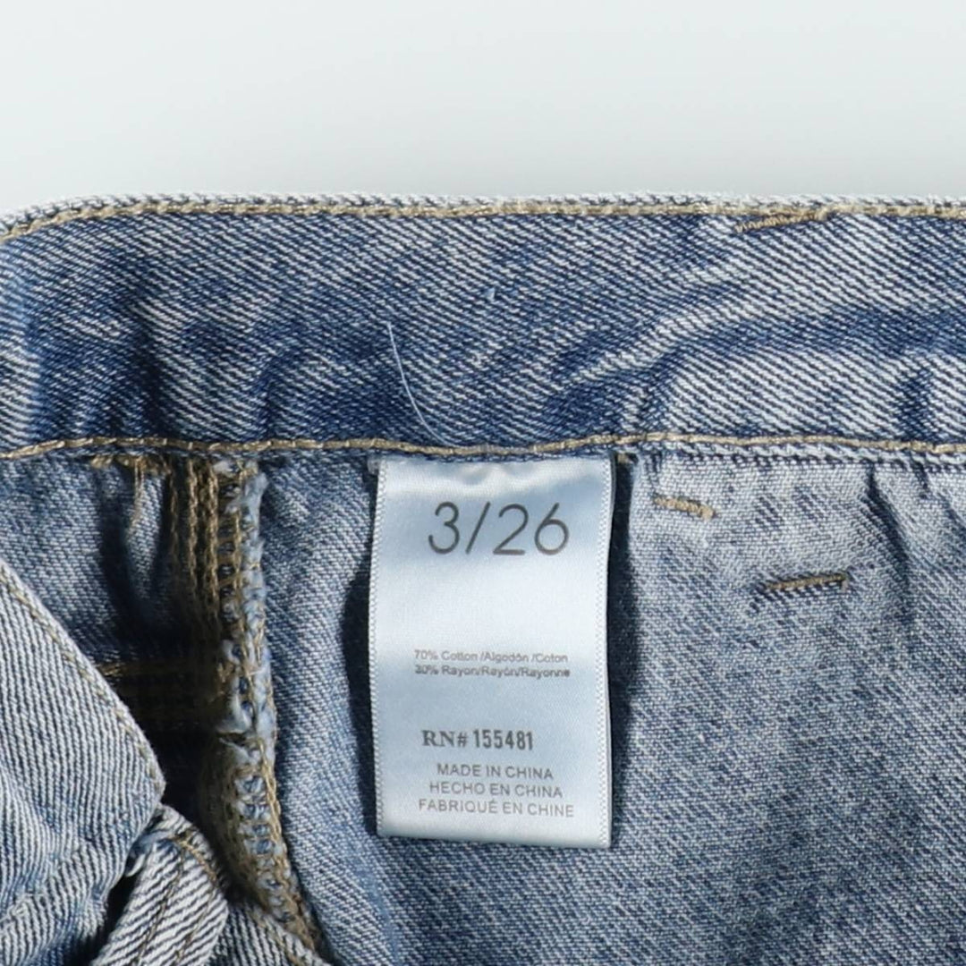 Simple Society Denim Painter Pants, Women's Size L (equivalent to W28) cotton blue type Vintage Second Hand