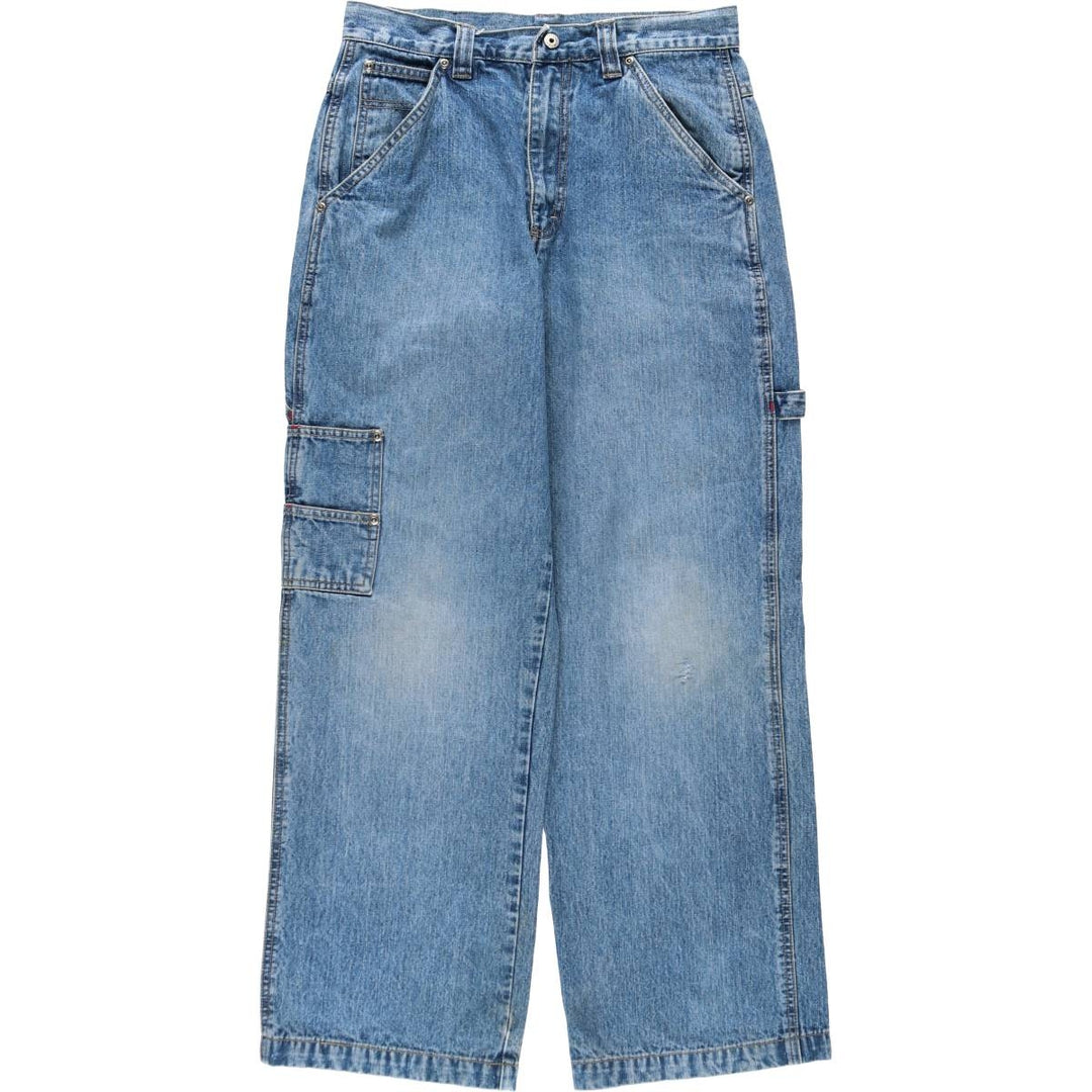 Wrangler ATG Denim Painter Pants, Women's Size L (equivalent to W30) cotton blue type Vintage Second Hand