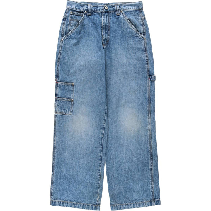Wrangler ATG Denim Painter Pants, Women's Size L (equivalent to W30) cotton blue type Vintage Second Hand