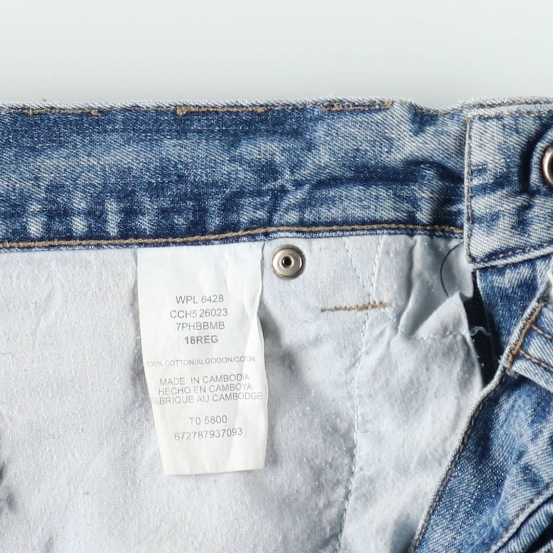 Wrangler ATG Denim Painter Pants, Women's Size L (equivalent to W30) cotton blue type Vintage Second Hand
