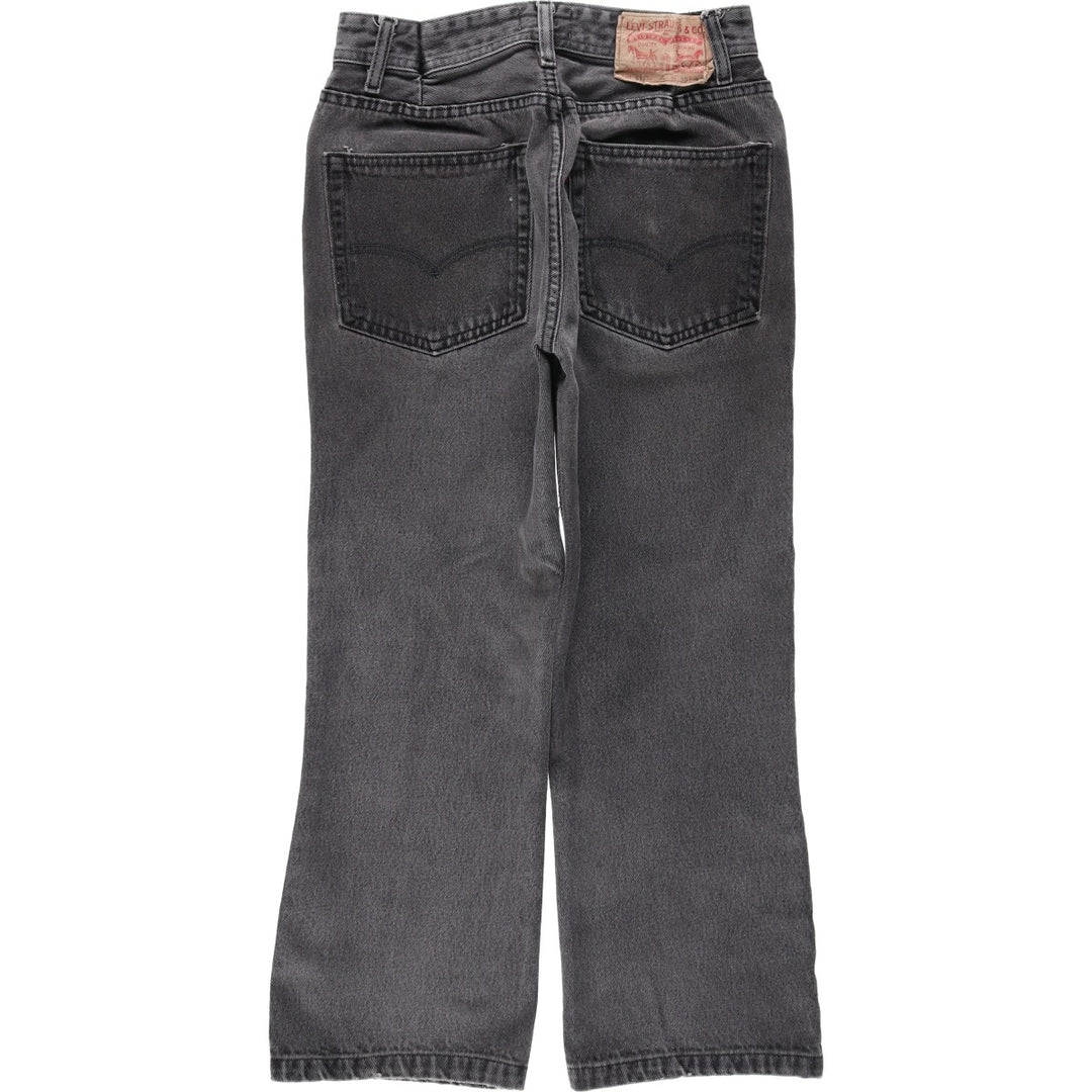 Levi's 517 Black Denim Bootcut Jeans, Women's Size M (W26 equivalent) cotton black type Vintage Second Hand