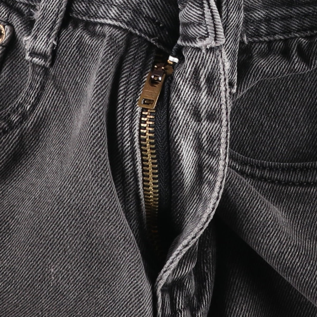 Levi's 517 Black Denim Bootcut Jeans, Women's Size M (W26 equivalent) cotton black type Vintage Second Hand