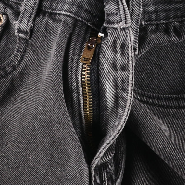 Levi's 517 Black Denim Bootcut Jeans, Women's Size M (W26 equivalent) cotton black type Vintage Second Hand