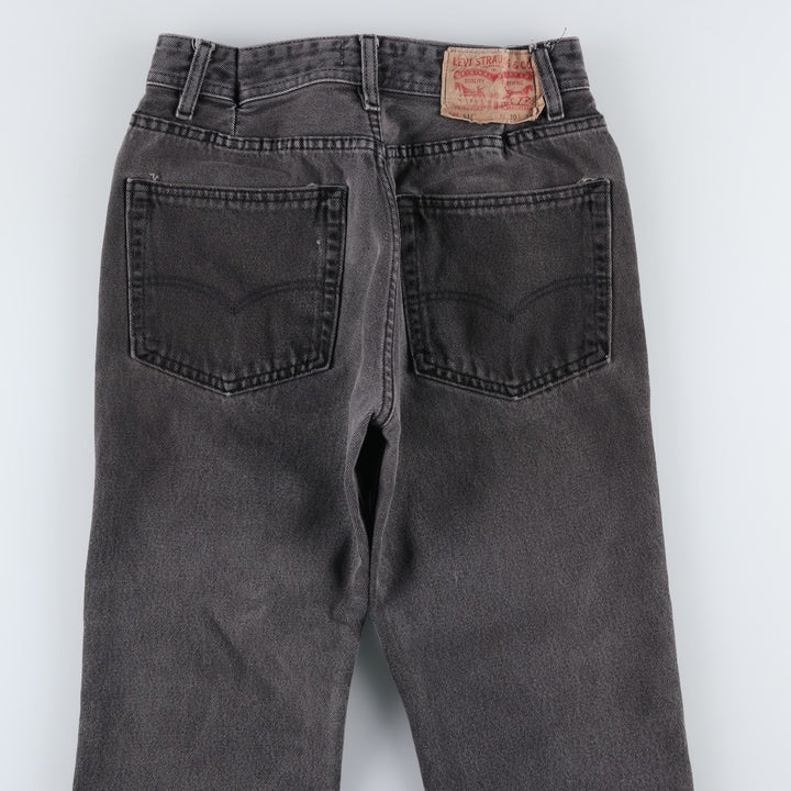 Levi's 517 Black Denim Bootcut Jeans, Women's Size M (W26 equivalent) cotton black type Vintage Second Hand