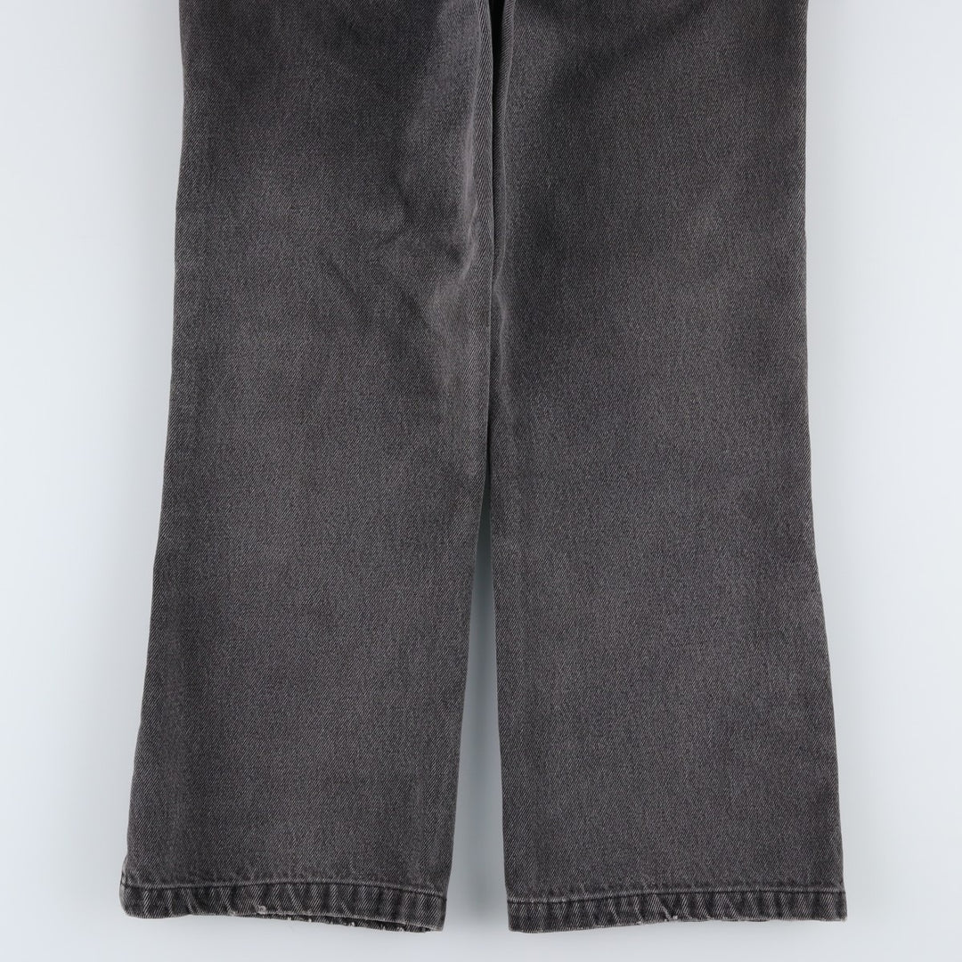 Levi's 517 Black Denim Bootcut Jeans, Women's Size M (W26 equivalent) cotton black type Vintage Second Hand