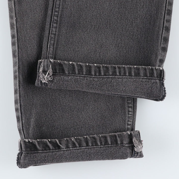 Levi's 517 Black Denim Bootcut Jeans, Women's Size M (W26 equivalent) cotton black type Vintage Second Hand